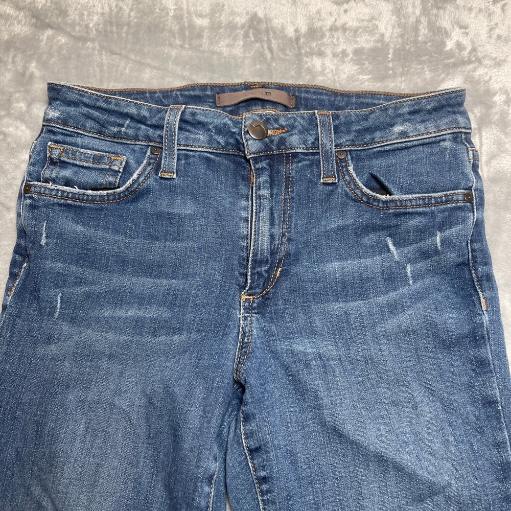 JOES JEANS Women's Size 27 Curvy Skinny Ankle Blue Denim Jeans Distressed - Picture 3 of 8